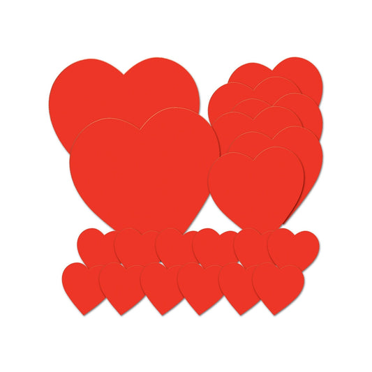 Pkgd Printed Heart Cutouts