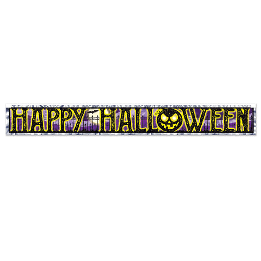 Metallic Happy Halloween Fringe Banner