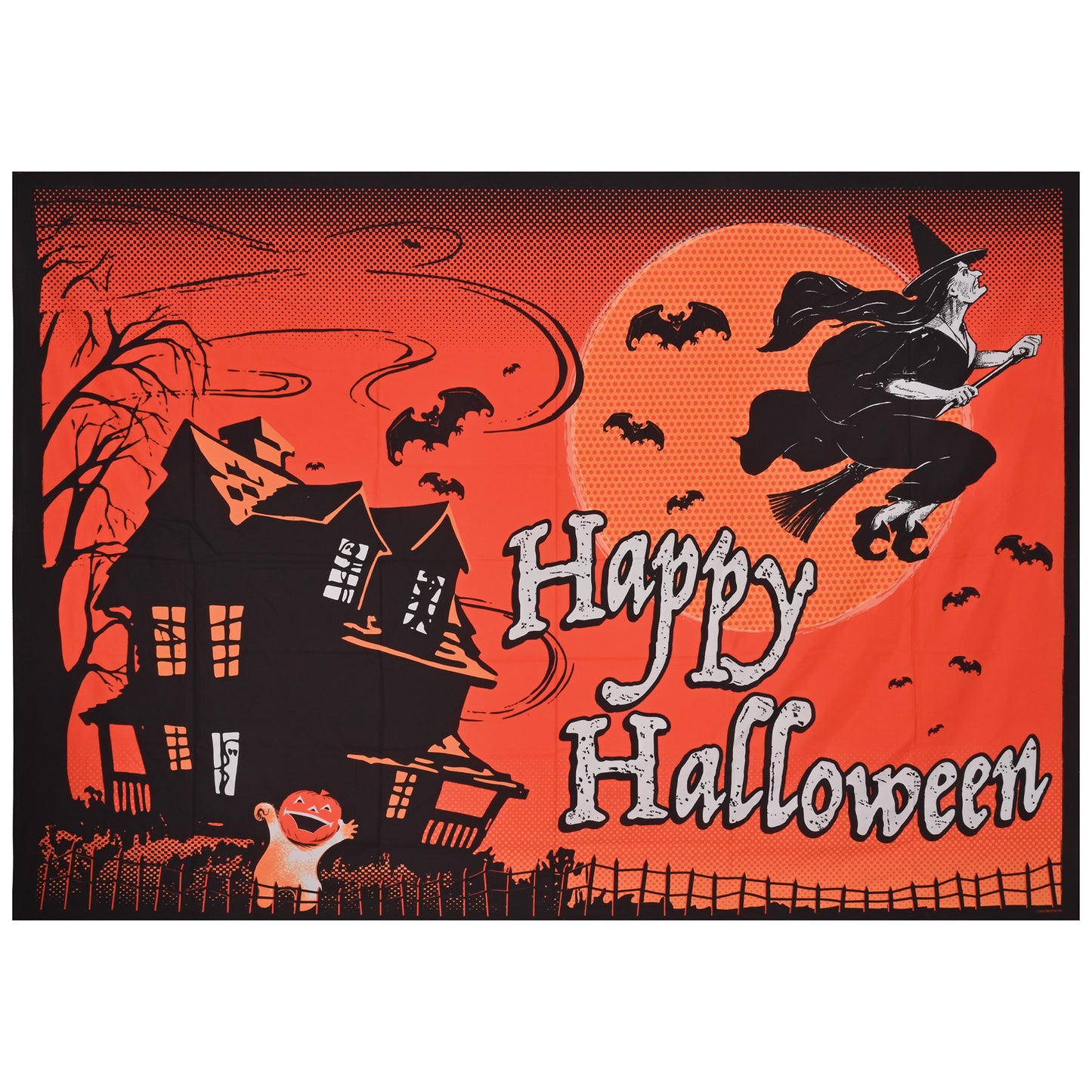 Vintage Halloween Fabric Backdrop