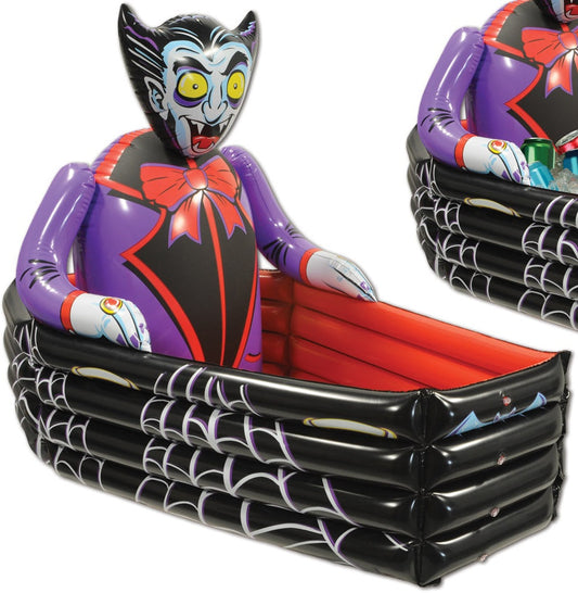 Inflatable Vampire and Coffin Cooler