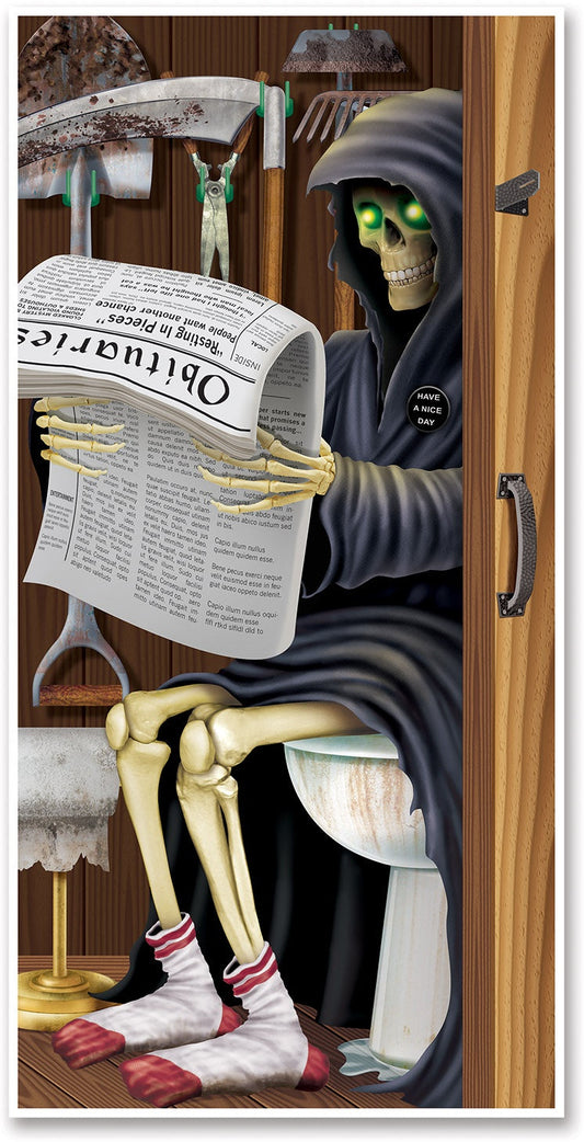 Grim Reaper Restroom Door Cover