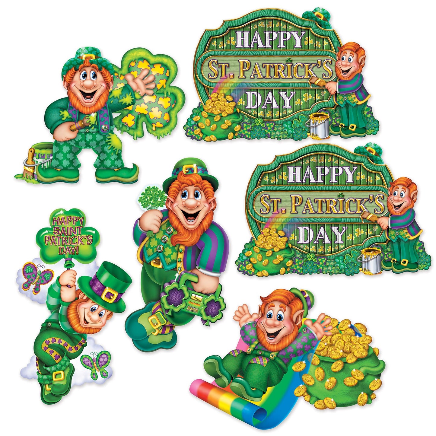 St Patrick's Day Cutouts, 2-sided printing