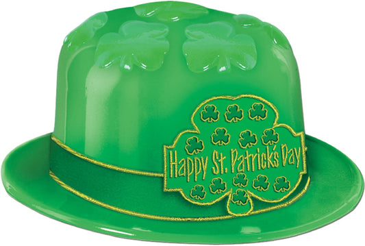 Plastic St. Patrick's Day Shamrock Derby