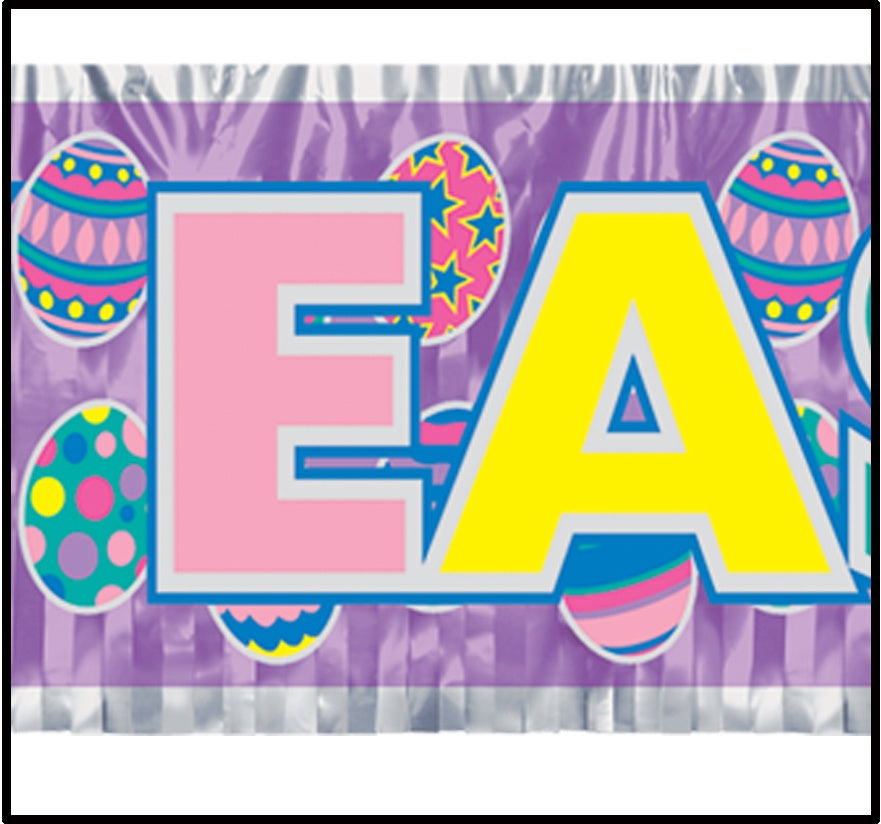 Metallic 'Happy Easter' Fringe Banner