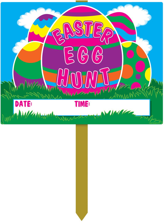 Plastic 'Easter Egg Hunt' Yard Sign