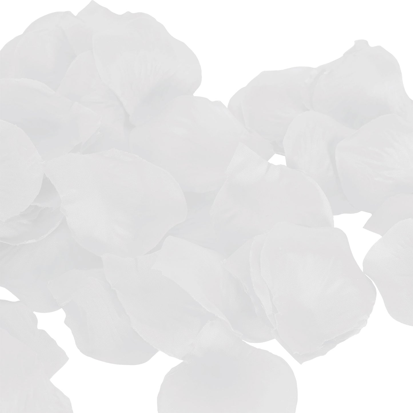 Fabric Rose Petals - White