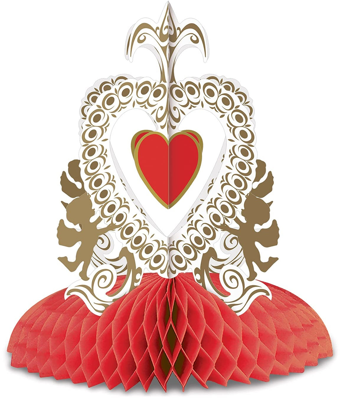 Vintage Valentine Cupid's Heart Centrepiece