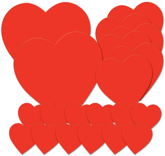 Pkgd Printed Heart Cutouts