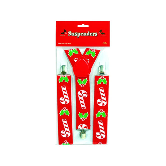 Candy Cane and Holly Suspenders