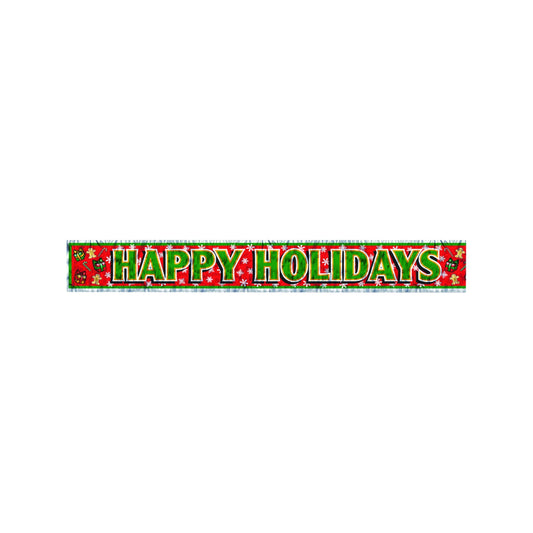 Metallic Merry Christmas Fringe Banner