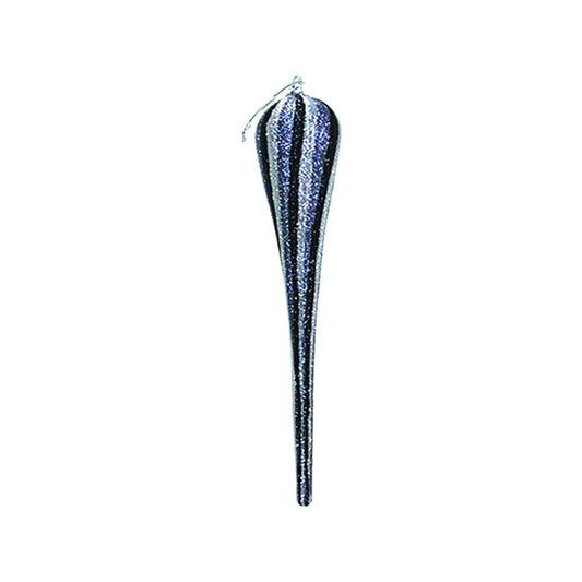 Glittered Elongated Striped Tear Drop