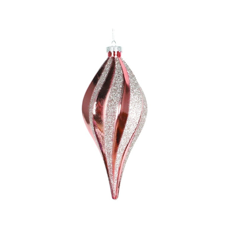 Glittered Swirl Ribbed Tear Drop