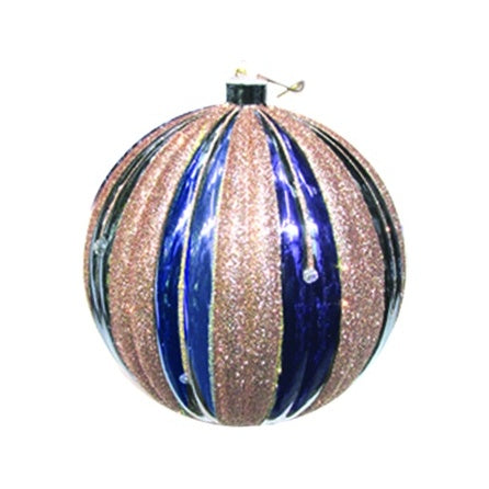 Glittered Ribbed Ball