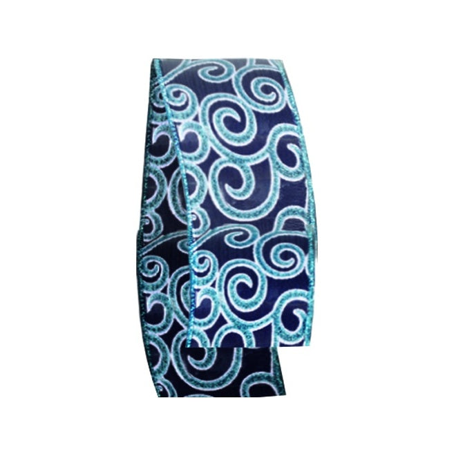 Glittered Patterned Satin Ribbon
