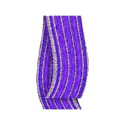 Glittered Striped Ribbon