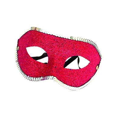 Red Mask with Silver Rim