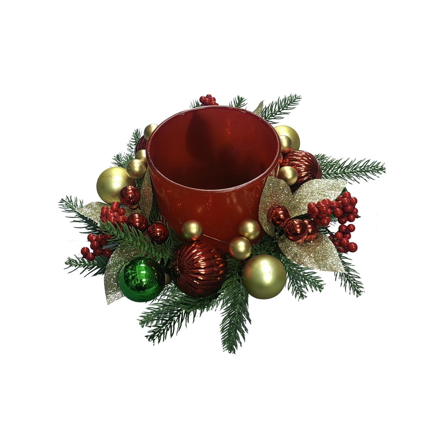 Bauble Wreath with Candle Holder