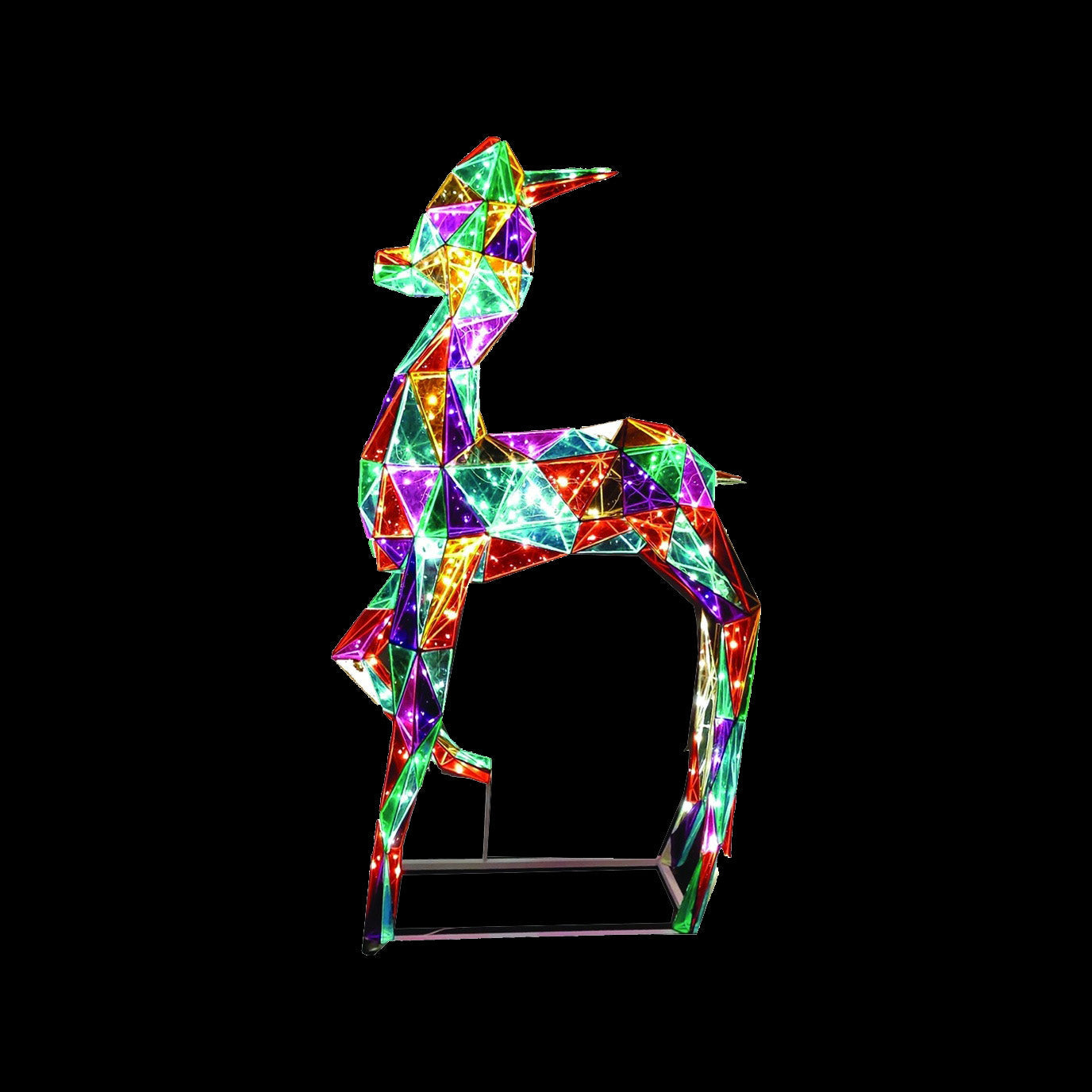 Light-Up Acrylic Panel Deer with Dewdrop