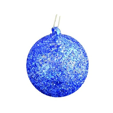 Glittered Studded Glass Ball