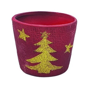 Pot w/ Tree Print