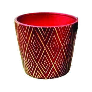 Painted Pot w/ Design