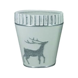 Painted Pot w/ Reindeer