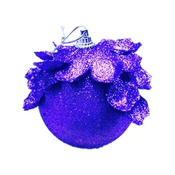 Glittered Leafy Ball