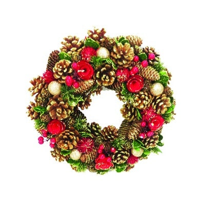 Pine Cone & Berry Wreath