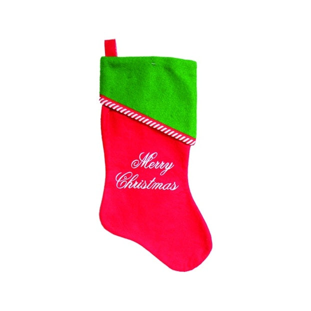 Felt Stocking w/ Merry Christmas Printed