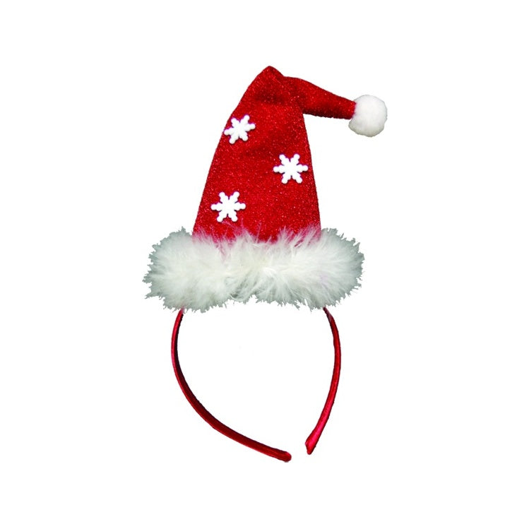 Santa Headband w/ Snowflake Design