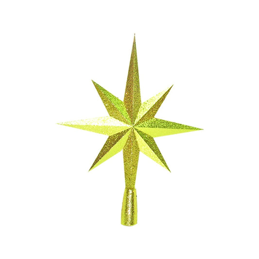 Glittered 8-point Star Tree Top