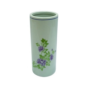 Ceramic Vase w/ Flower Design