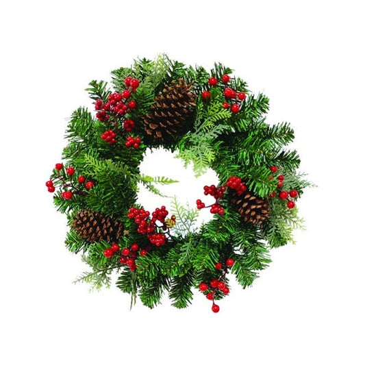 Berry & Pine Cone Wreath