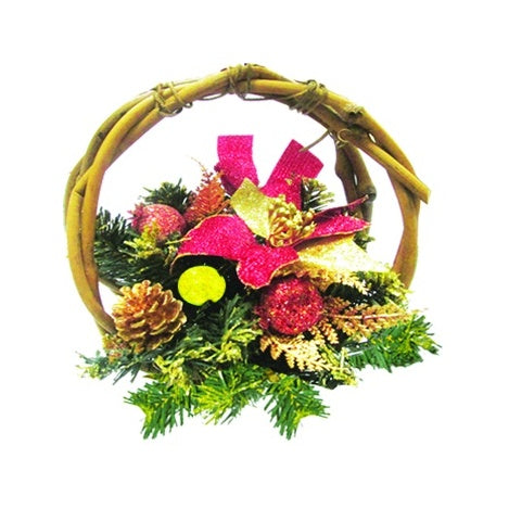 Decorated Rattan Basket