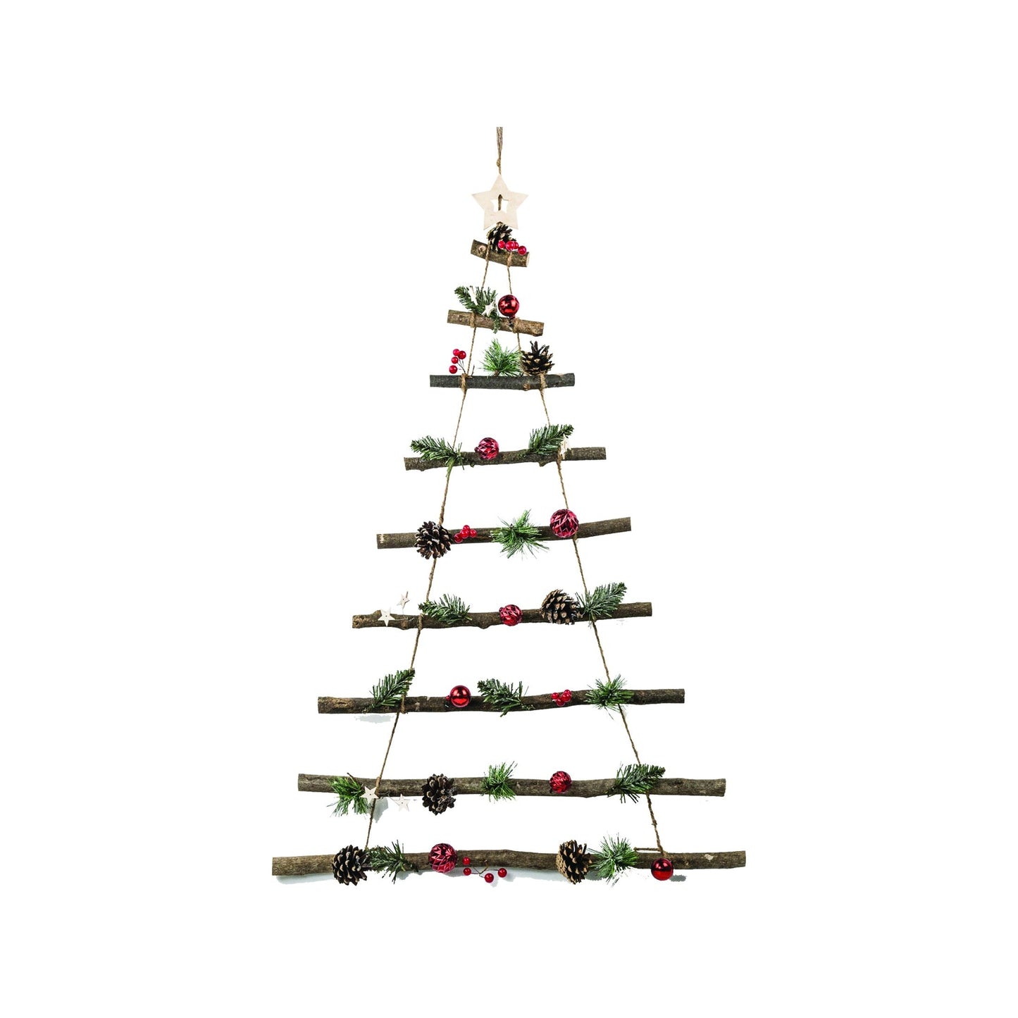 Hanging Wooden Wall Christmas Tree