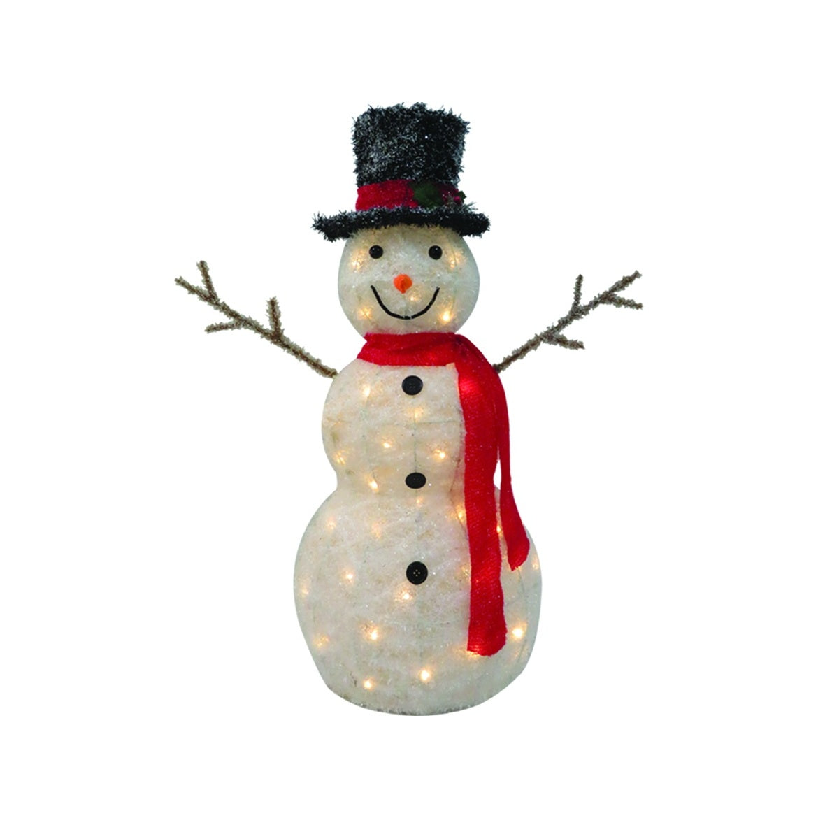 Illuminated Snowman w/ Scarf and Hat