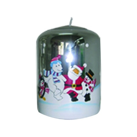 Candleholder w/Santa Decoration